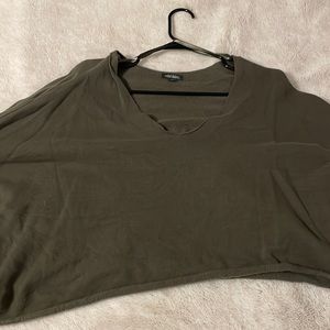 Wild fable green long sleeve crop top